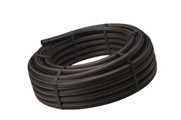 Rolo tubo PEAD c/ risca castanha